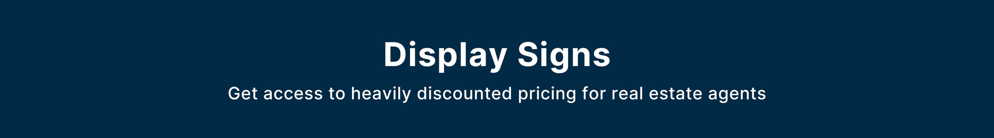 Display Signs