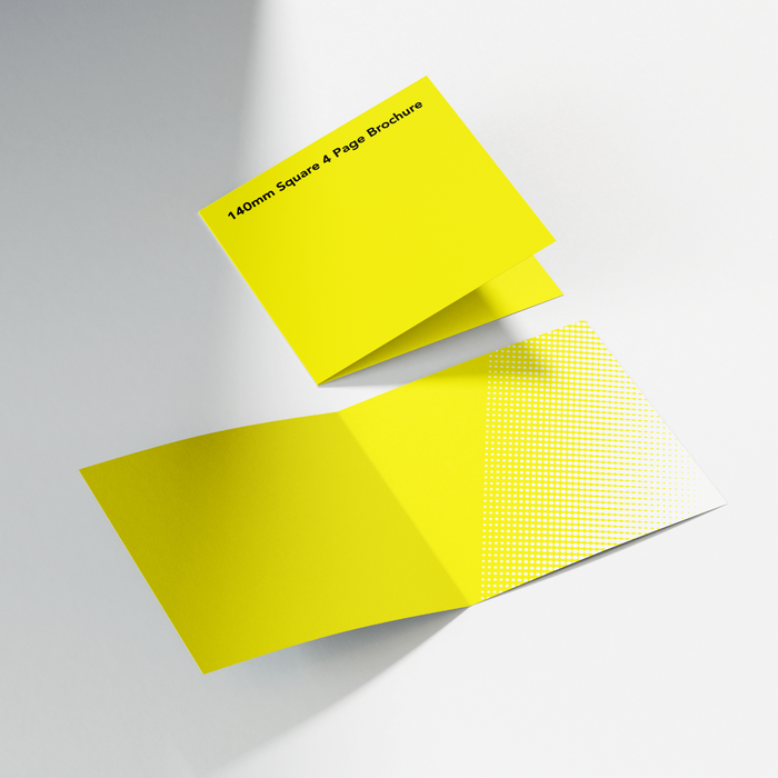 140mm Square 4 Page Brochure