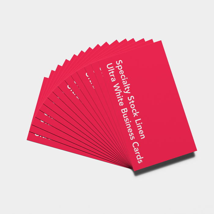 Specialty Stock Linen Ultra White Business Cards