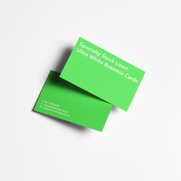 Specialty Stock White Felt Business Cards