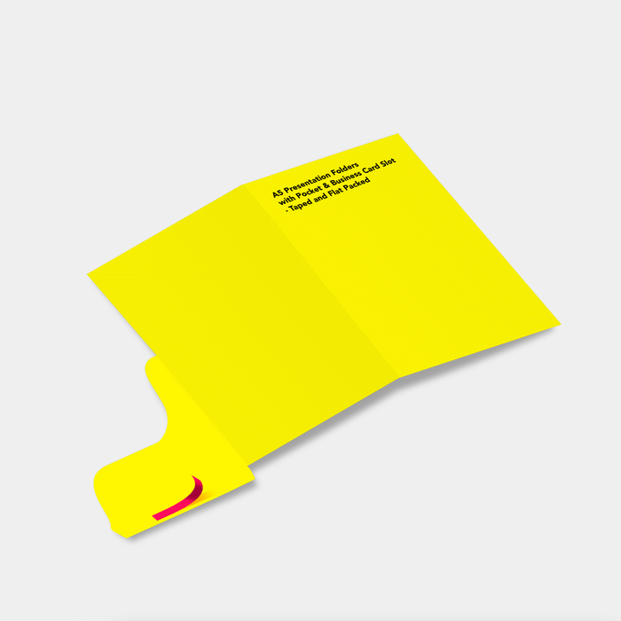 A5 Presentation Folders with Pocket - Taped & Flat Packed