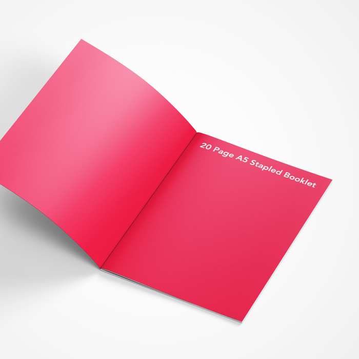 20 Page A5 Stapled Booklet