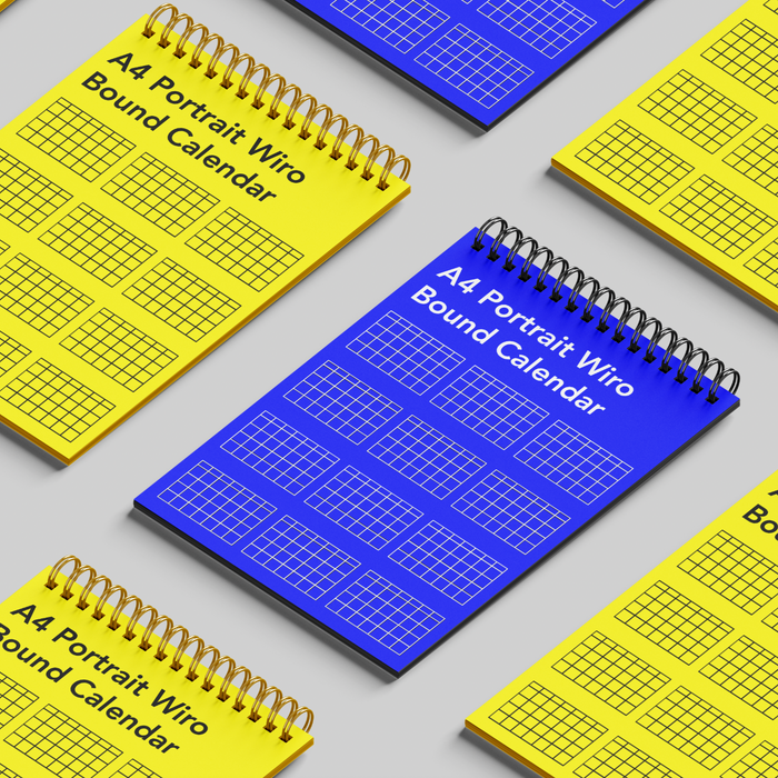 Personalised A4 Portrait Wiro Bound Calendar