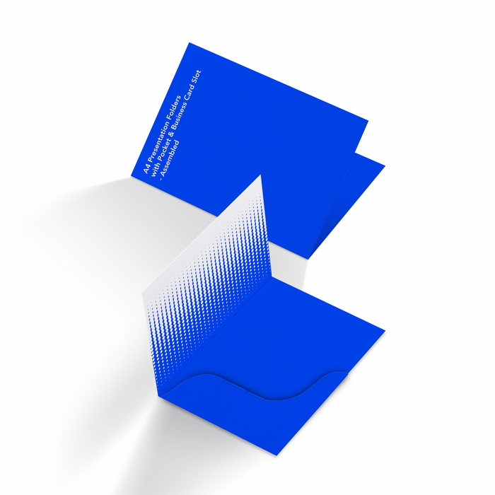 A4 Presentation Folders with Pocket & Business Card Slot - Assembled