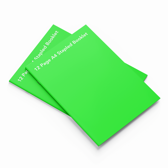 12 Page A4 Stapled Booklet